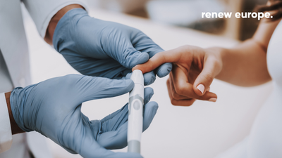 A customer at a bank counter or a scene insid 3