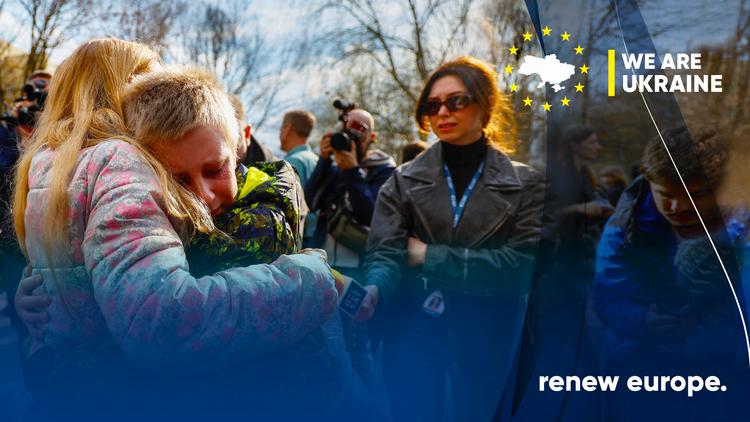 Ukraine children return landscape