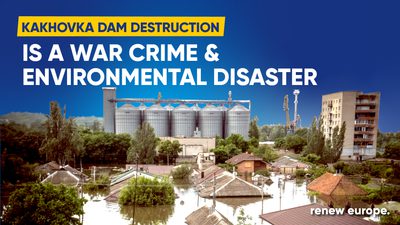 Ukraine Nova Kakhovka dam landscape