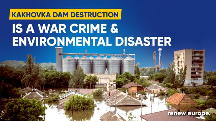 Ukraine Nova Kakhovka dam landscape